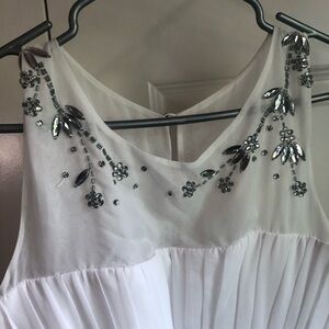 Wedding dress worn and has grass stain perfect for shortening and DYI.